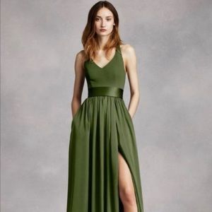 Vera Wang Olive Green Bridesmaid Dress